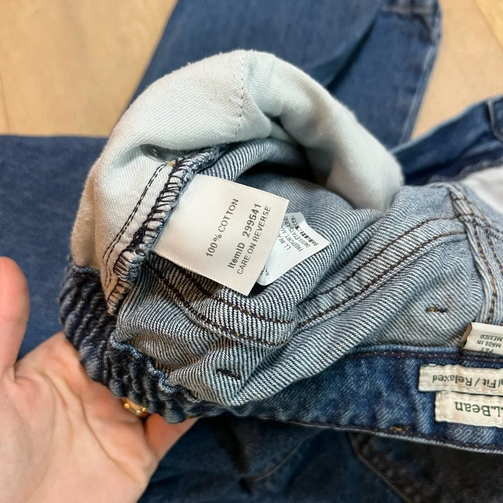 L.L. Bean Women's High Rise Jeans - Medium Blue Denim - Picture 9 of 10